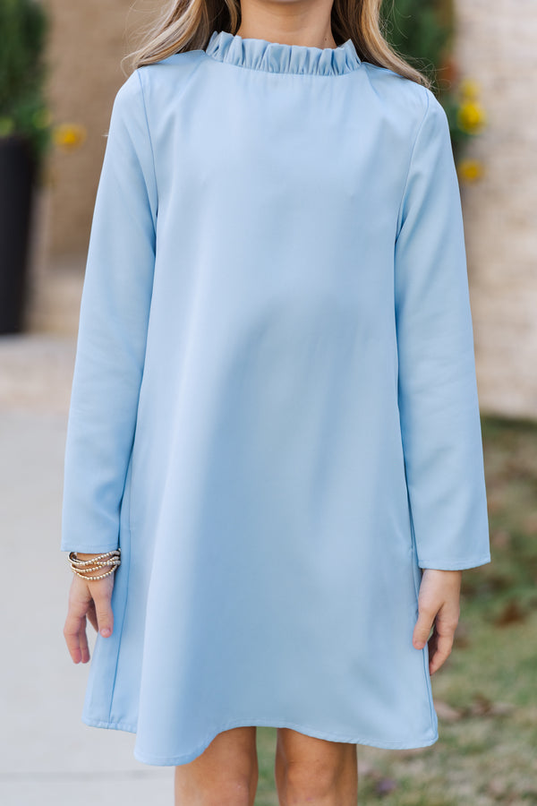 long sleeve light in the women's swing dress Custom Made To Order Ruffle Mock Neck Smocked Waist Swing Dress plus 1x-10x Y730