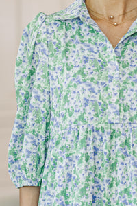 NURSING COLLECTION: Love Found Lavender Ditsy Floral Tiered Midi Dress