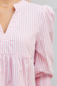 NURSING COLLECTION: In Your Happy Place Pink Striped Dress