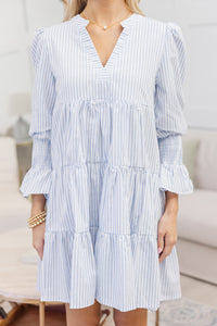 NURSING COLLECTION: In Your Happy Place Blue Striped Dress