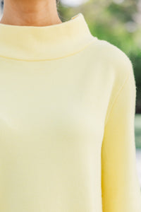With Ease Yellow Mock Neck Sweater Tunic