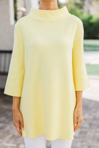 With Ease Yellow Mock Neck Sweater Tunic