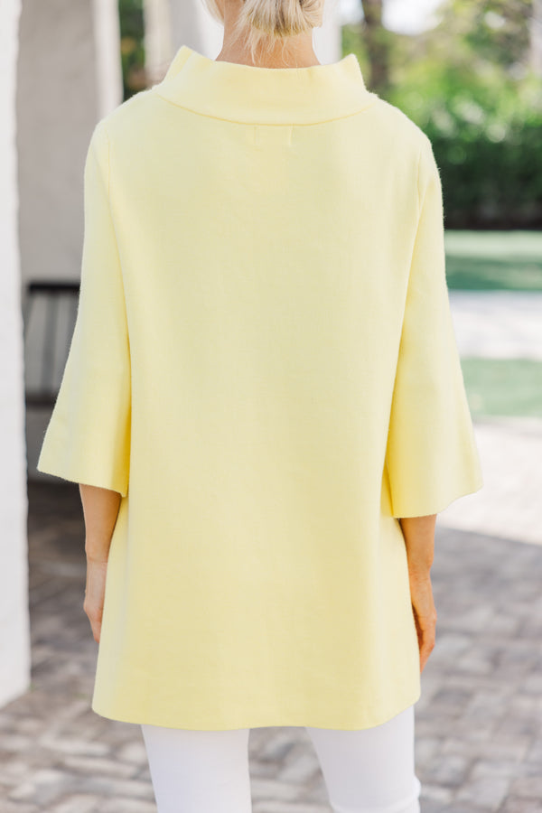 With Ease Yellow Mock Neck Sweater Tunic