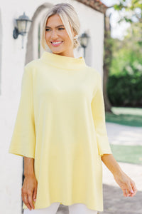With Ease Yellow Mock Neck Sweater Tunic