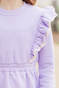 Girls: The Jen Lavender Purple Sweatshirt Dress