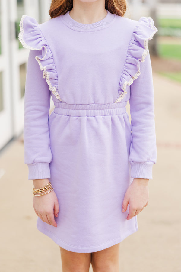 Girls: The Jen Lavender Purple Sweatshirt Dress