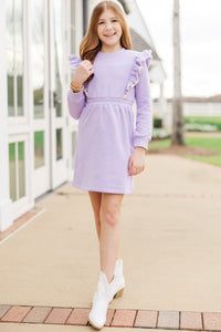 Girls: The Jen Lavender Purple Sweatshirt Dress