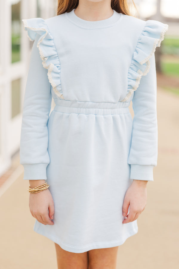 Girls: The Jen Light Blue Sweatshirt Dress