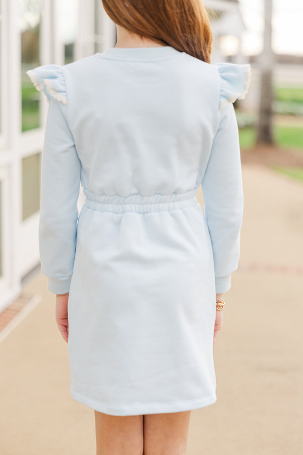 Girls: The Jen Light Blue Sweatshirt Dress