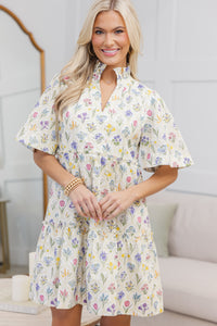 NURSING COLLECTION: Feeling Your Best Cream Medallion Dress