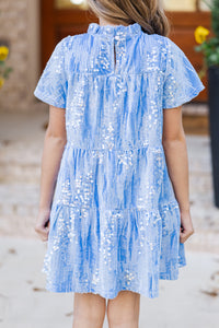 Girls: The Skylar Light Blue Sequin Dress