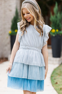 Girls: Find Yourself Light Blue Tulle Dress