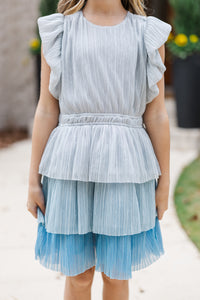 Girls: Find Yourself Light Blue Tulle Dress