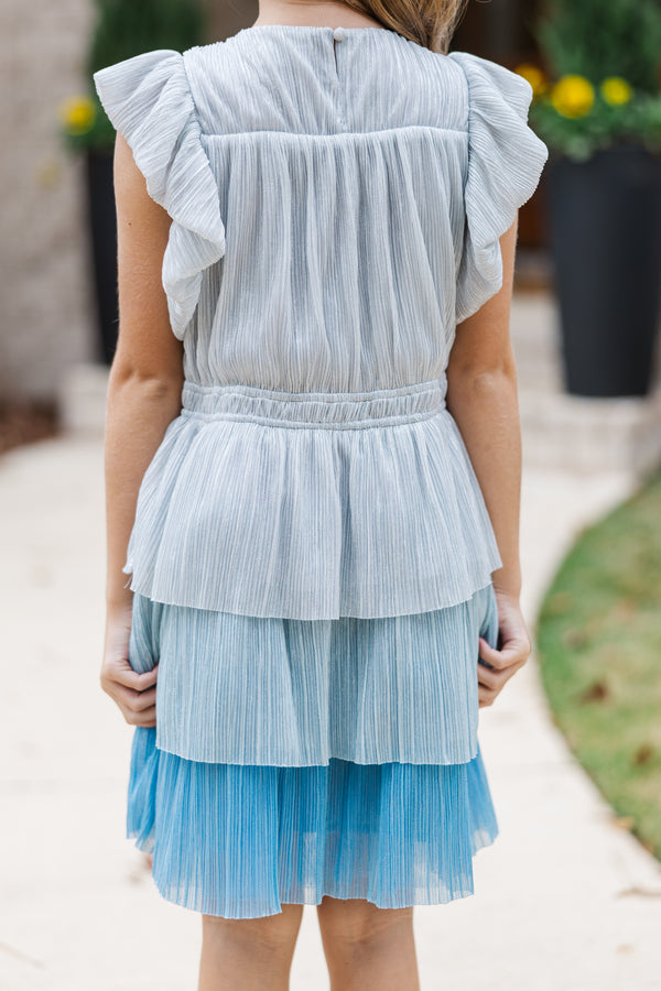 Girls: Find Yourself Light Blue Tulle Dress