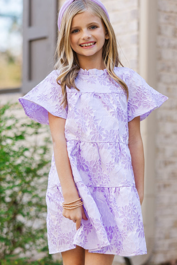 Girls: The Skylar Lavender Purple Floral Dress