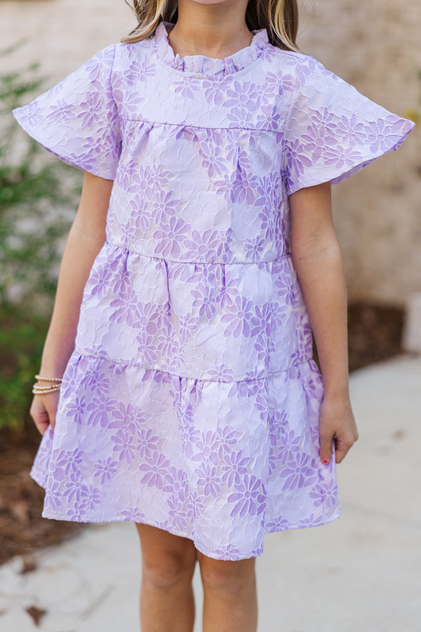 Girls: The Skylar Lavender Purple Floral Dress