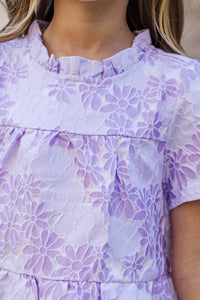 Girls: The Skylar Lavender Purple Floral Dress