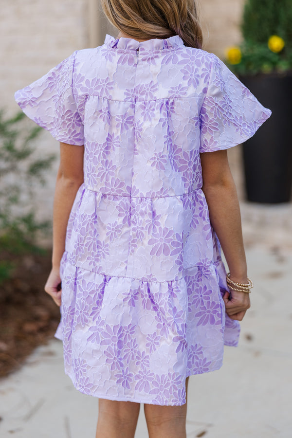 Girls: The Skylar Lavender Purple Floral Dress