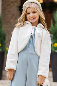 Girls: The Kaeli White Fur Jacket