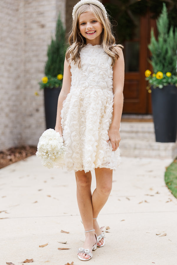 Girls: The Layla Cream Tulle Dress