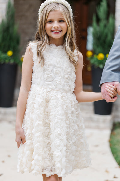 cream dresses for girls Joyfolie GirlsSonyah Dress in Cream, Size 7