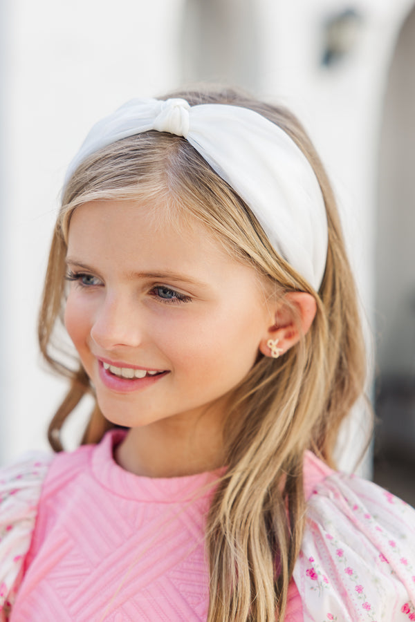 Girls: The Millie White Tulle Headband