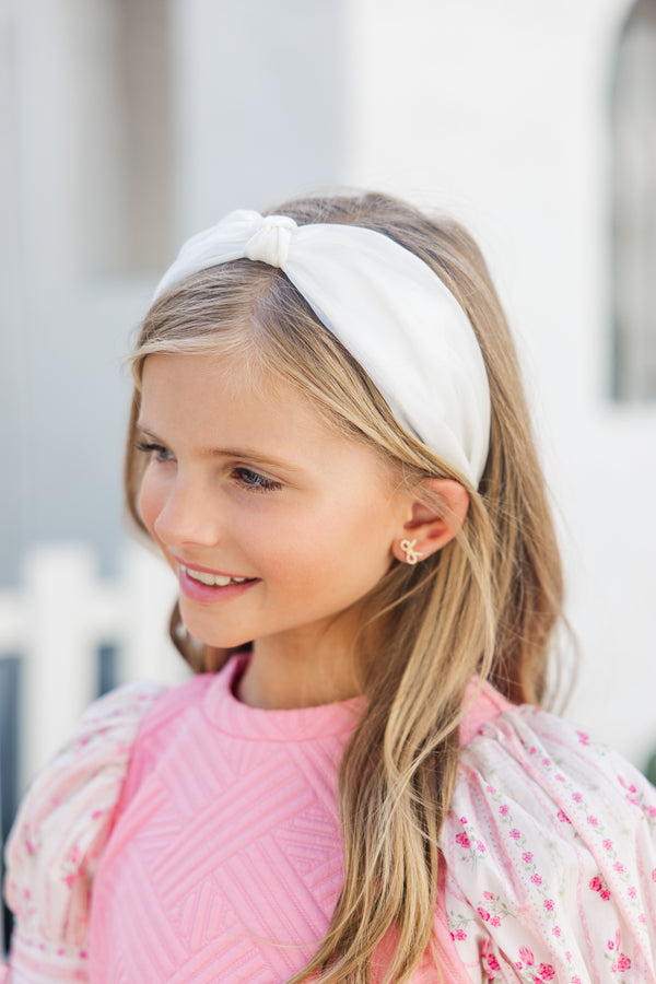 Girls: The Millie White Tulle Headband