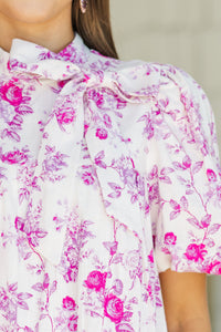 All The Charm Pink Toile Dress
