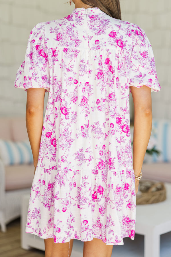 All The Charm Pink Toile Dress