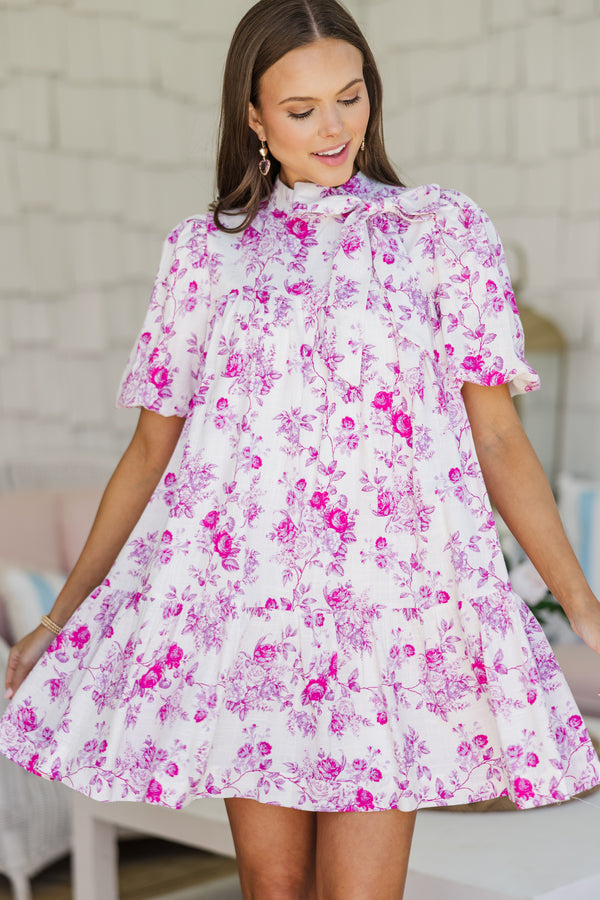 All The Charm Pink Toile Dress