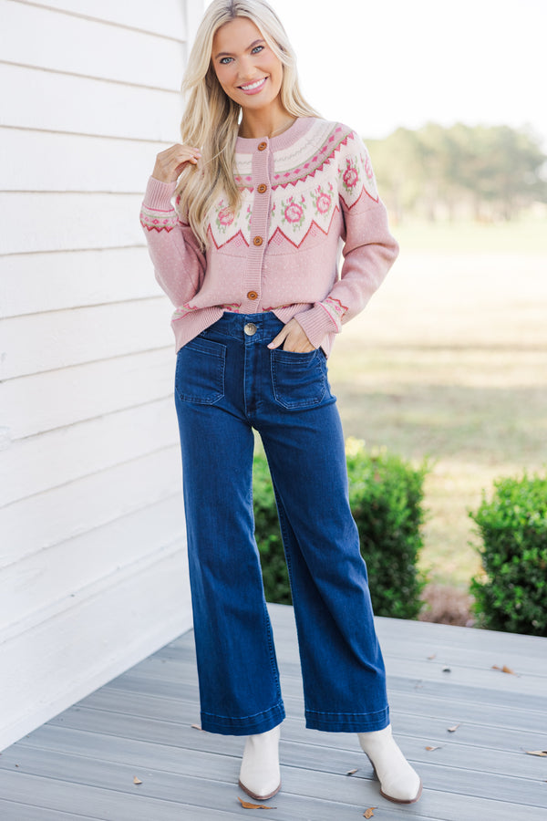 In Nature Pink Floral Cardigan