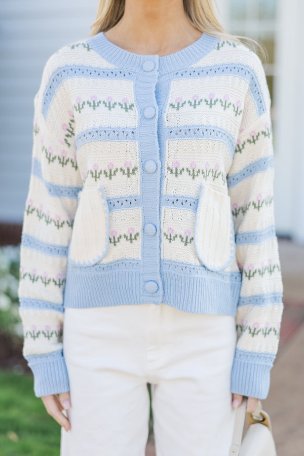 All About You Cream Floral Cardigan