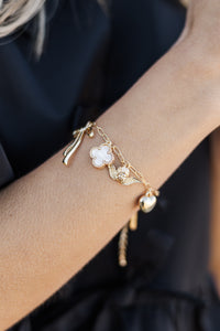 Waiting For You Gold Charm Bracelet