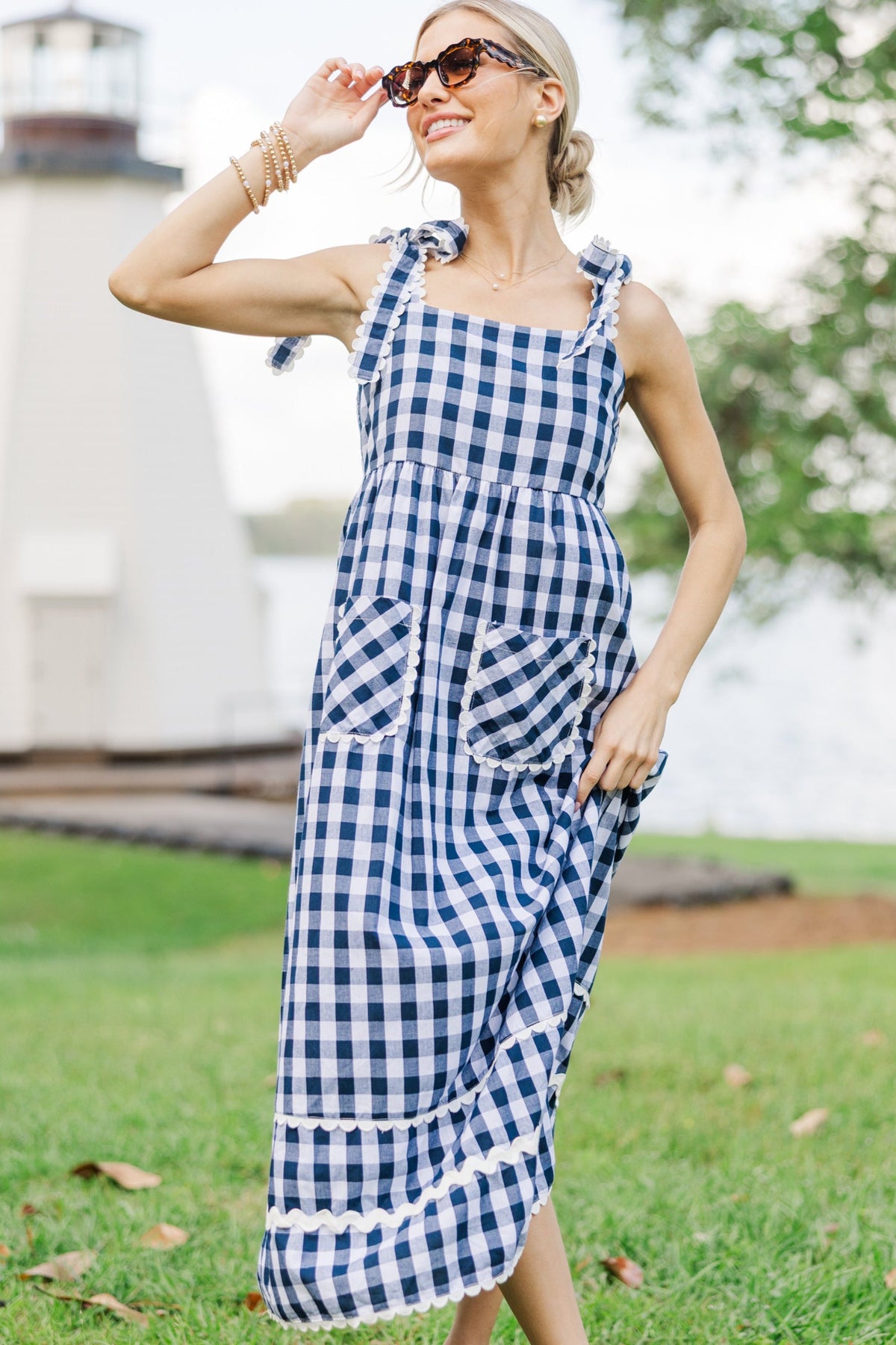 Have A Picnic Blue Gingham Dress – Shop the Mint
