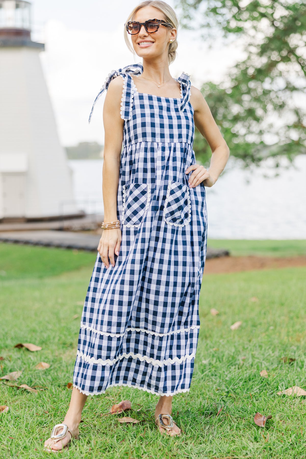 Have A Picnic Blue Gingham Dress  Shop the Mint