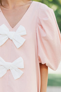 Sweet Thoughts Pink Bow Dress