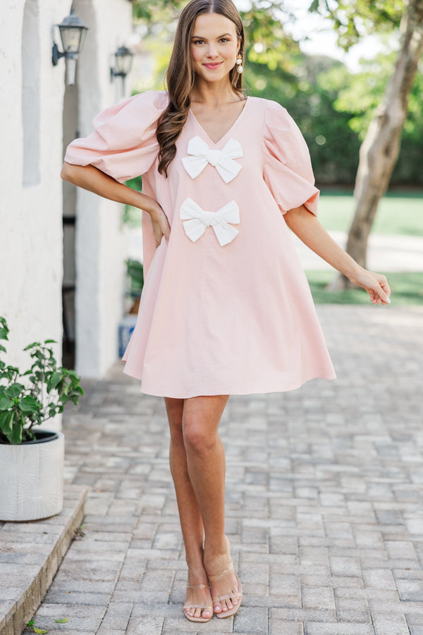 Sweet Thoughts Pink Bow Dress
