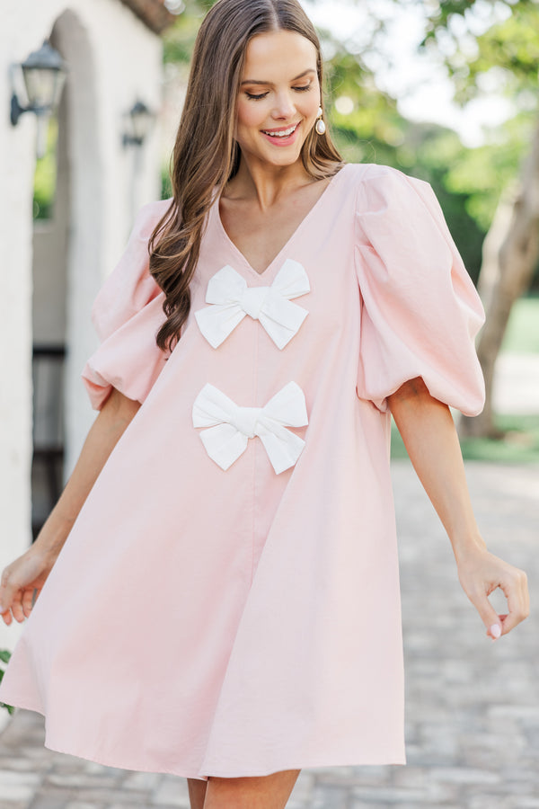 Sweet Thoughts Pink Bow Dress