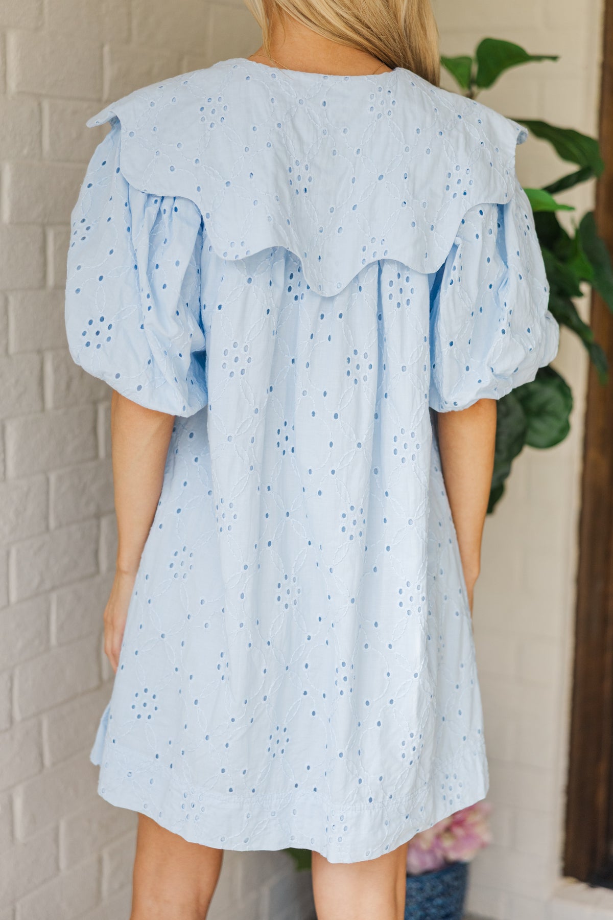 Aureum: Sweet Energy Light Blue Eyelet Dress – Shop the Mint