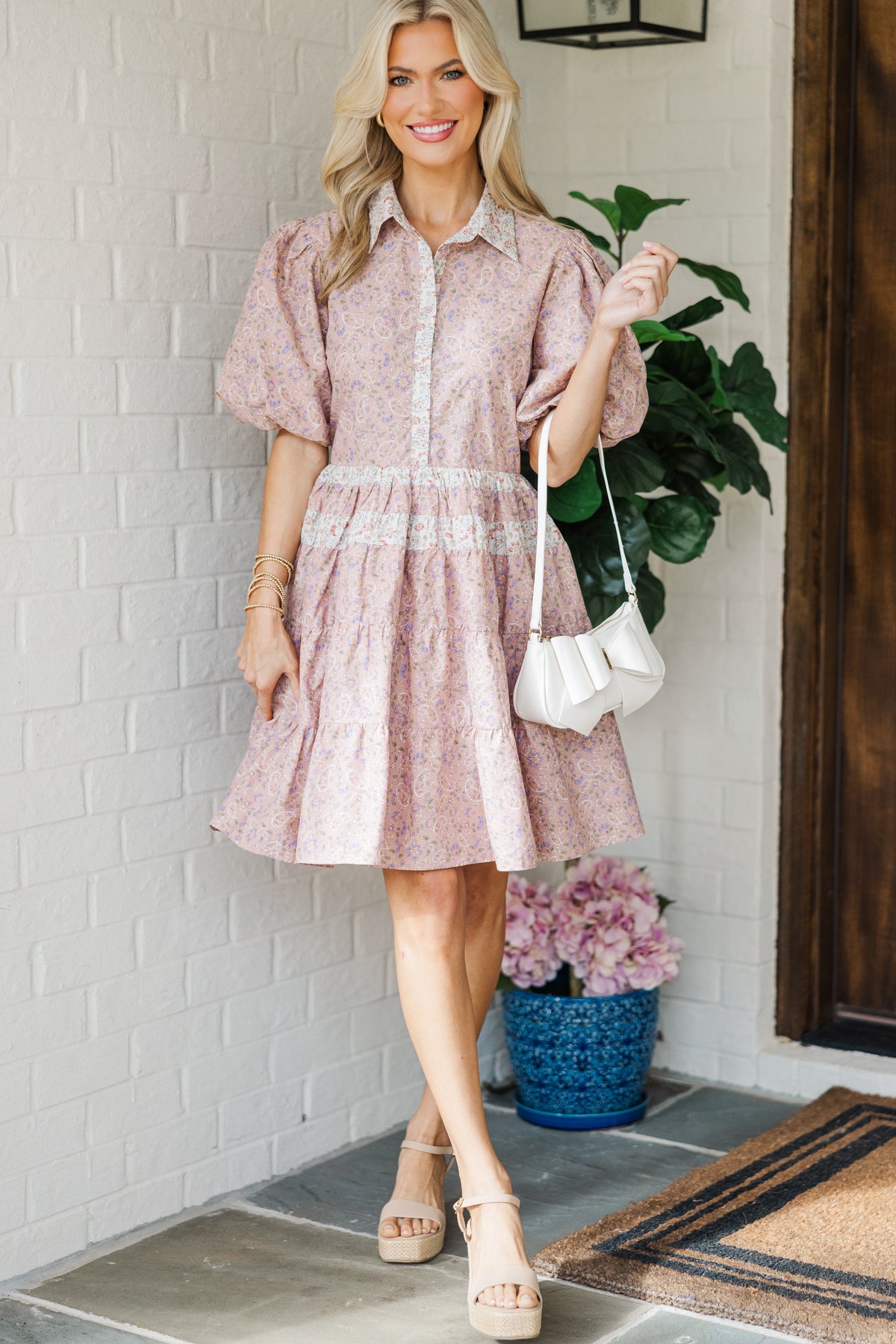 Aurelia dress - Pink Paisley