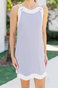 Aureum: Smooth Sailing Light Blue Scalloped Dress
