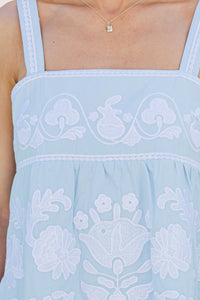 J Marie: Give It Your All Blue Midi Dress