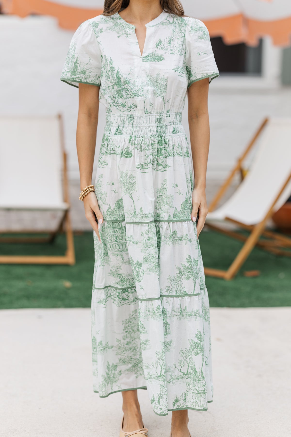 Share Your Happiness Sea Green Toile Maxi Dress – Shop the Mint