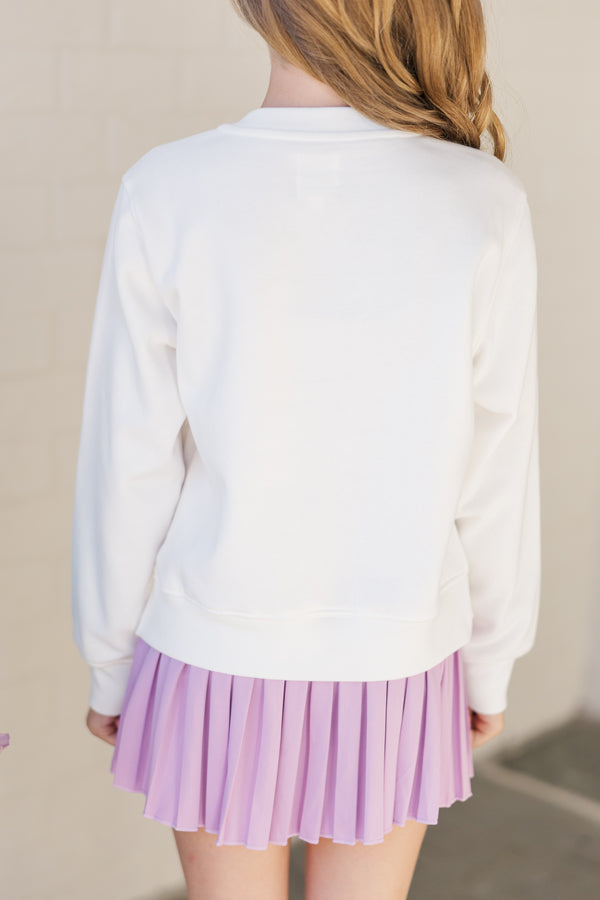 Girls: Just Dance White Graphic Sweatshirt