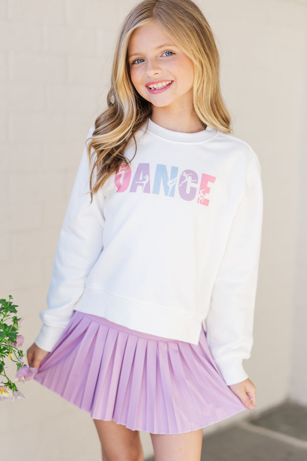 Girls: Just Dance White Graphic Sweatshirt