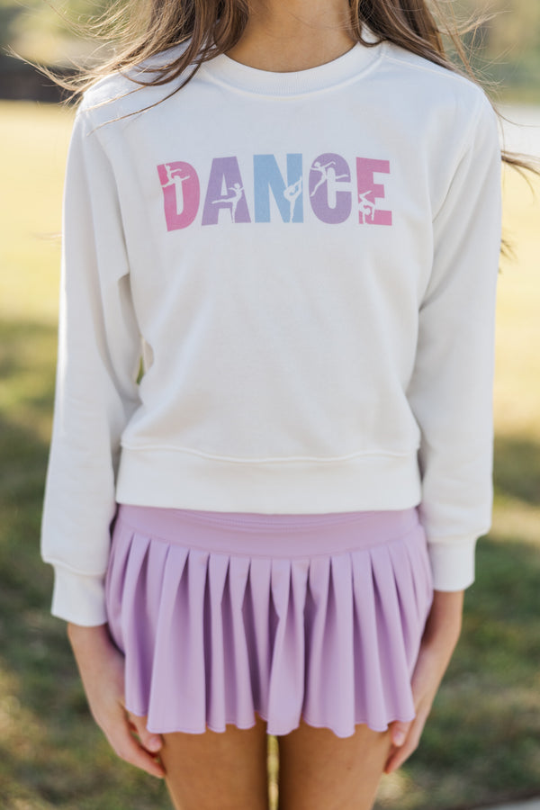 Girls: Just Dance White Graphic Sweatshirt