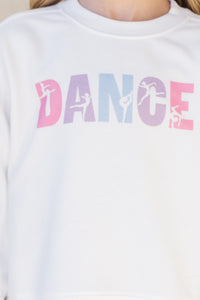Girls: Just Dance White Graphic Sweatshirt