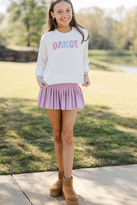 Girls: Just Dance White Graphic Sweatshirt