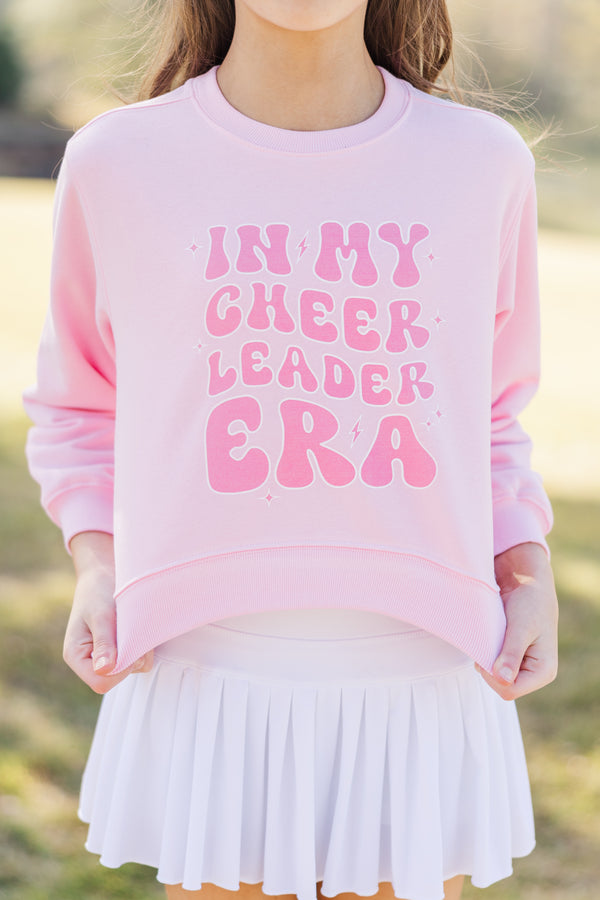 Girls: In My Cheer Era Blush Graphic Sweatshirt