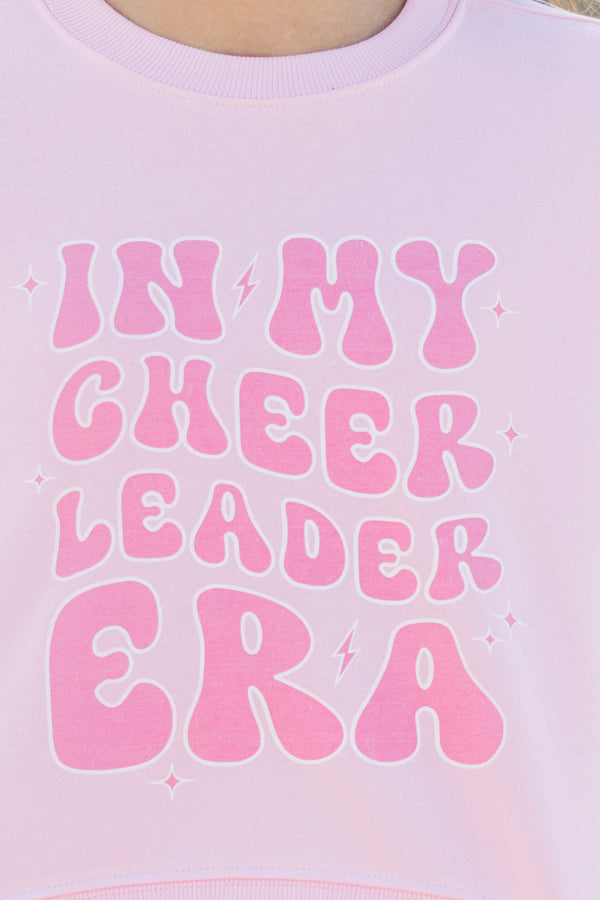 Girls: In My Cheer Era Blush Graphic Sweatshirt